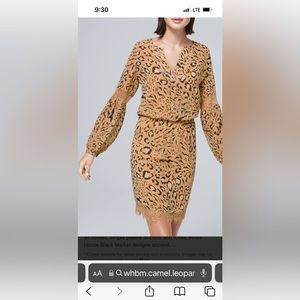 White House black market leopard print dress size 4- New without tags.